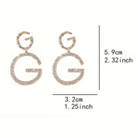 NEW G RHINESTONES EARRINGS 💗 - Picture 4 of 5